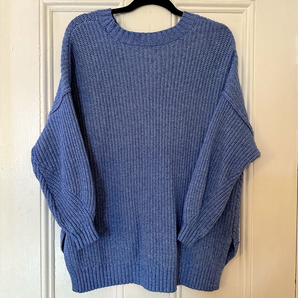 American Eagle Crewneck Knit Sweater Light Blue M